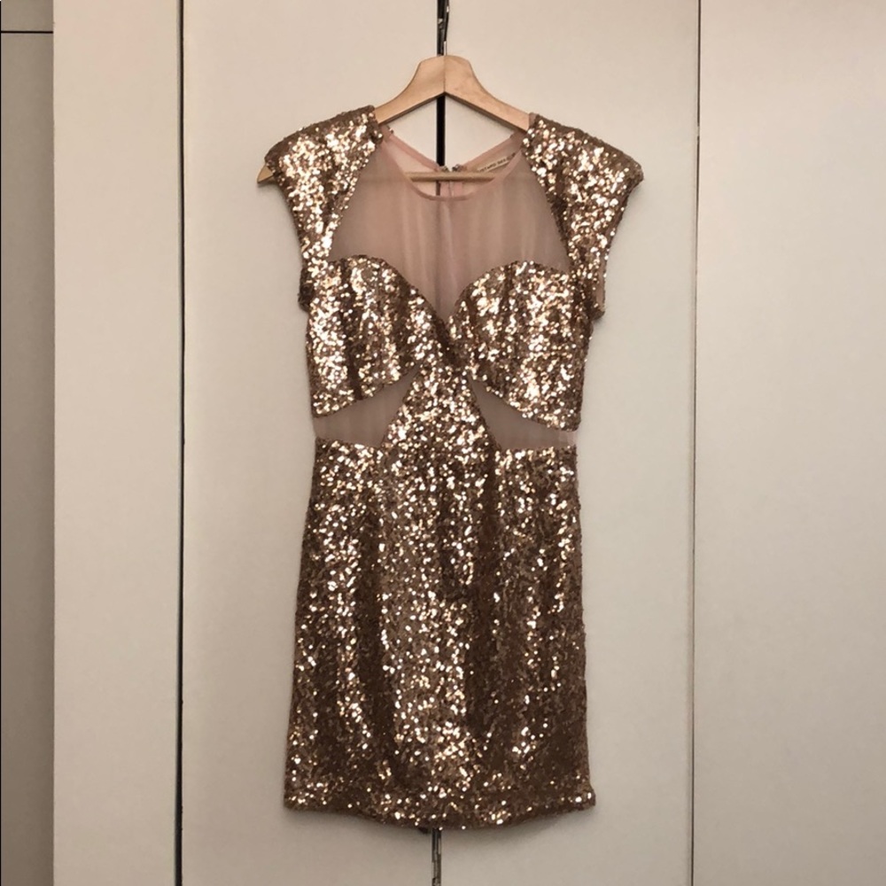 Sequin rosegold dress